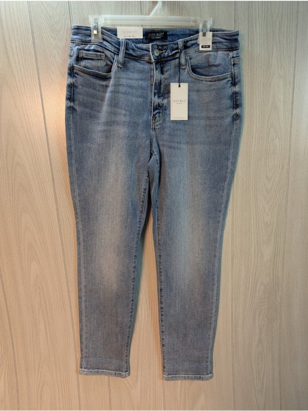 Judy Blue Boyfriend Fit Jeans Size 11/30 Mid-rise Stretch Denim Medium Wash